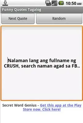 Funny Quotes Tagalog android App screenshot 0